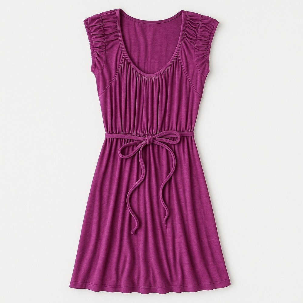Double Zero Ruffle Sleeve Scoop Neck Dress
